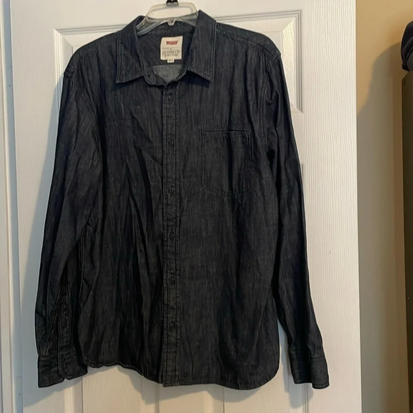Levi’s men’s blue long sleeve button down shirt size large - Picture 1 of 8